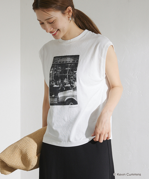 セール】PHOTO ノースリーブ TEE（Tシャツ/カットソー
