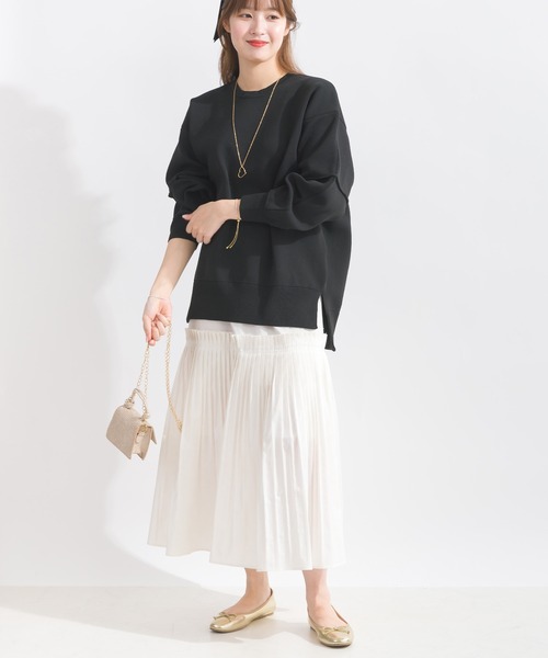 PICCIN（ピッチン）の「袖切り替えビッグプルオーバー（ニット/セーター・レディース・ブラック/アイボリー/レッド系その他/ブルー系その他/チャコールグレー・M）」の17枚目の写真