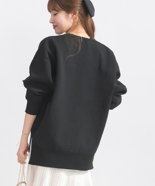 PICCIN（ピッチン）の「袖切り替えビッグプルオーバー（ニット/セーター・レディース・ブラック/アイボリー/レッド系その他/ブルー系その他/チャコールグレー・M）」の15枚目の写真