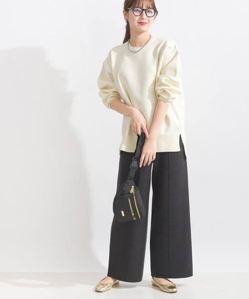 PICCIN（ピッチン）の「袖切り替えビッグプルオーバー（ニット/セーター・レディース・ブラック/アイボリー/レッド系その他/ブルー系その他/チャコールグレー・M）」の10枚目の写真