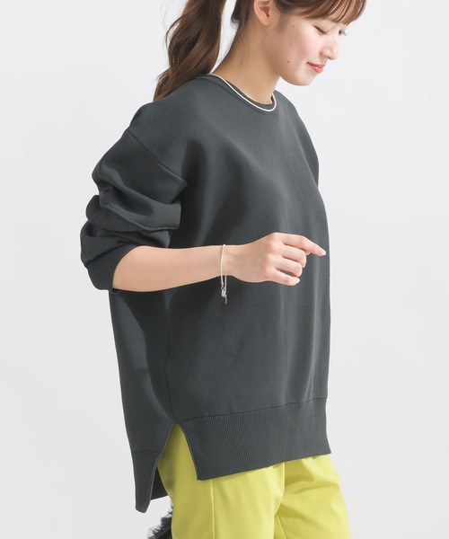 PICCIN（ピッチン）の「袖切り替えビッグプルオーバー（ニット/セーター・レディース・ブラック/アイボリー/レッド系その他/ブルー系その他/チャコールグレー・M）」の21枚目の写真