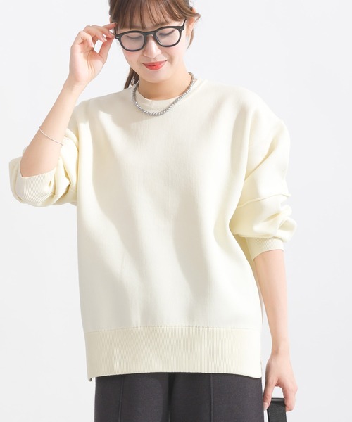 PICCIN（ピッチン）の「袖切り替えビッグプルオーバー（ニット/セーター・レディース・ブラック/アイボリー/レッド系その他/ブルー系その他/チャコールグレー・M）」の6枚目の写真