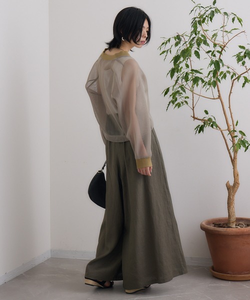 CLOCHE（クロシェ）の「cloche メッシュダンボールカーディガン（カーディガン/ボレロ・レディース・ブラック/グレー/ベージュ・FREE）」の11枚目の写真