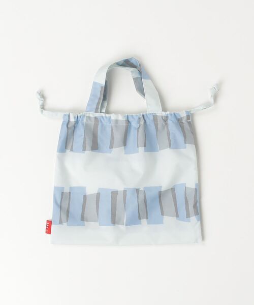 392 plusm（サンキューニプリュスエム）の「392plusm　サンキューニ プリュス エム:cellophane Kids poncho　ボーダーブロック　キッズポンチョ（レインコート/ポンチョ・キッズ・ピンク/イエロー/ブルー・M/S/XS）」の6枚目の写真