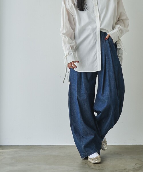 coen（コーエン）の「ランタンパンツ（WEB限定カラー）（その他パンツ・レディース・ナチュラル/ブラック/オリーブ/ダークグレー/ベージュ/コバルトブルー・M/L）」の18枚目の写真