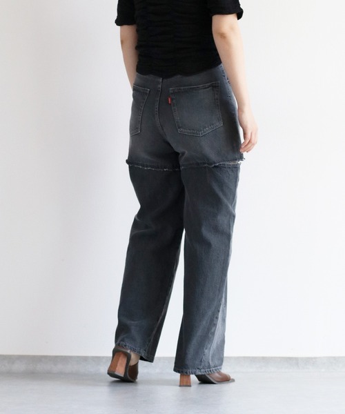 cepo（セポ）の「サイドカットオフストレートデニム（デニムパンツ・レディース・ブルー系2/グレー・M/S）」の8枚目の写真