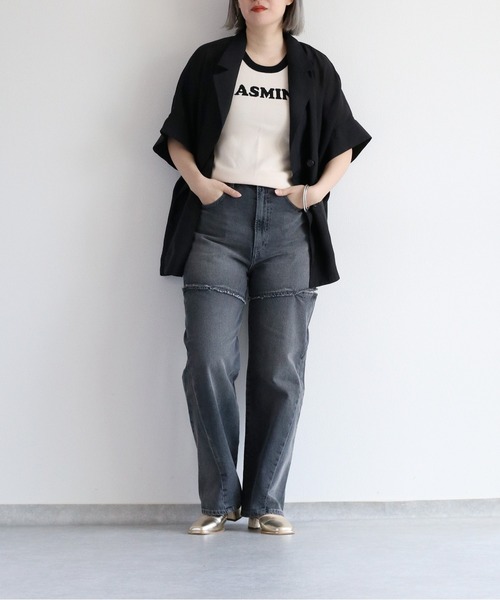 cepo（セポ）の「サイドカットオフストレートデニム（デニムパンツ・レディース・ブルー系2/グレー・M/S）」の21枚目の写真