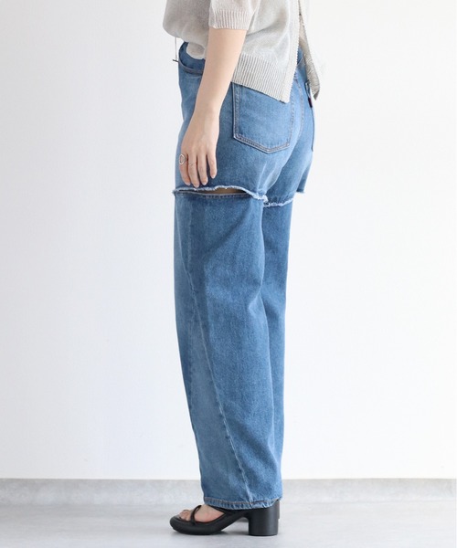 cepo（セポ）の「サイドカットオフストレートデニム（デニムパンツ・レディース・ブルー系2/グレー・M/S）」の17枚目の写真