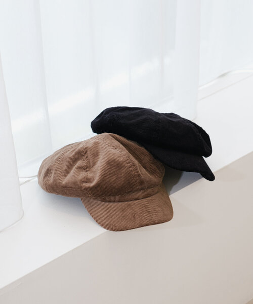 Kastane（カスタネ）の「コーデュロイキャスケット（キャスケット・レディース・ブラック/ブラウン・FREE）」の3枚目の写真