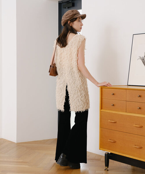 Kastane（カスタネ）の「コーデュロイキャスケット（キャスケット・レディース・ブラック/ブラウン・FREE）」の9枚目の写真