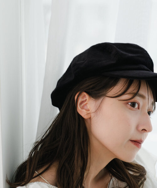 Kastane（カスタネ）の「コーデュロイキャスケット（キャスケット・レディース・ブラック/ブラウン・FREE）」の10枚目の写真