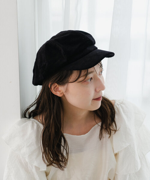 Kastane（カスタネ）の「コーデュロイキャスケット（キャスケット・レディース・ブラック/ブラウン・FREE）」の11枚目の写真