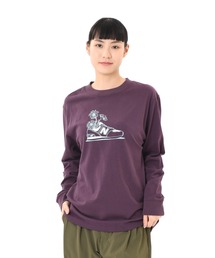 フラワーグラフィックロングスリーブTシャツ