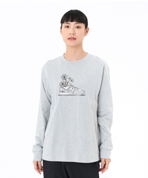 tシャツ ニューバランス New Balance ロングスリーブTシャツ_フラワーグラフィック レディース New Balance tシャツ ニューバランス ロングスリーブTシャツ_