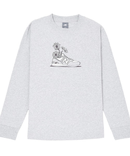 NEW BALANCE(ニューバランス)の「フラワーグラフィックロングスリーブTシャツ(Tシャツ/カットソー・レディース・パープル/ライトグレー/アイボリー・X-LARGE/LARGE/MEDIUM/SMALL)」の8枚目の写真