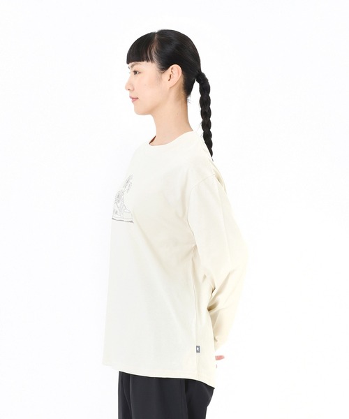 NEW BALANCE(ニューバランス)の「フラワーグラフィックロングスリーブTシャツ(Tシャツ/カットソー・レディース・パープル/ライトグレー/アイボリー・X-LARGE/LARGE/MEDIUM/SMALL)」の10枚目の写真