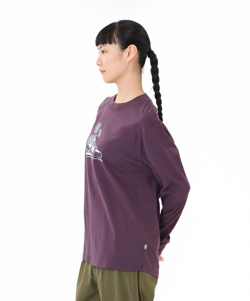 NEW BALANCE(ニューバランス)の「フラワーグラフィックロングスリーブTシャツ(Tシャツ/カットソー・レディース・パープル/ライトグレー/アイボリー・X-LARGE/LARGE/MEDIUM/SMALL)」の16枚目の写真
