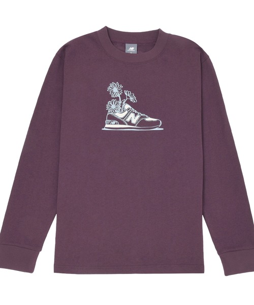 NEW BALANCE(ニューバランス)の「フラワーグラフィックロングスリーブTシャツ(Tシャツ/カットソー・レディース・パープル/ライトグレー/アイボリー・X-LARGE/LARGE/MEDIUM/SMALL)」の20枚目の写真