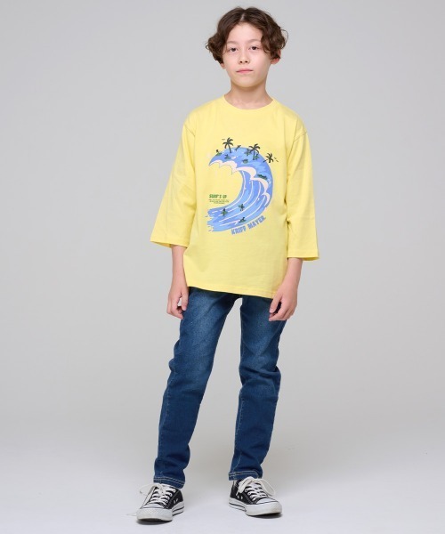 KRIFF MAYER Kid's Collection（クリフメイヤーキッズコレクション）の「シンマイニチデニム（デニムパンツ・キッズ・ダークブルー/ライトブルー・170/160/150/140/130/120）」の5枚目の写真