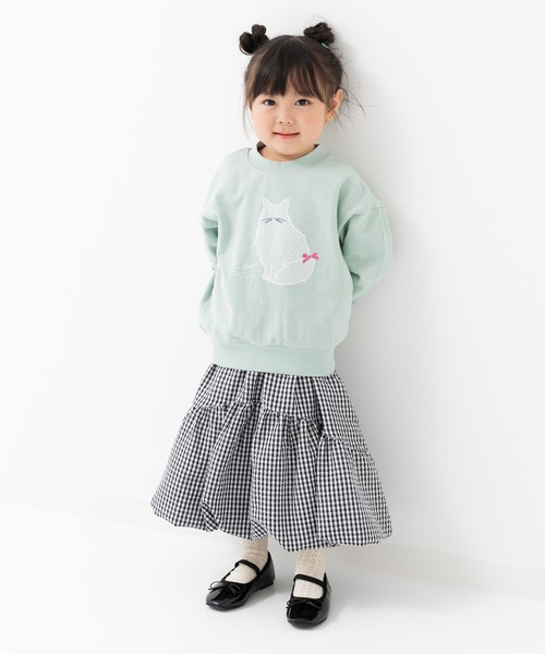 セール】袖口メロー仕上げ プリント 裏毛トレーナー（スウェット