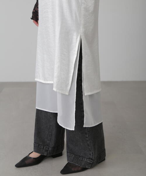 FREE'S MART（フリーズマート）の「レイヤードナローキャミワンピース（ワンピース・レディース・ブラック/ホワイト・FREE）」の11枚目の写真