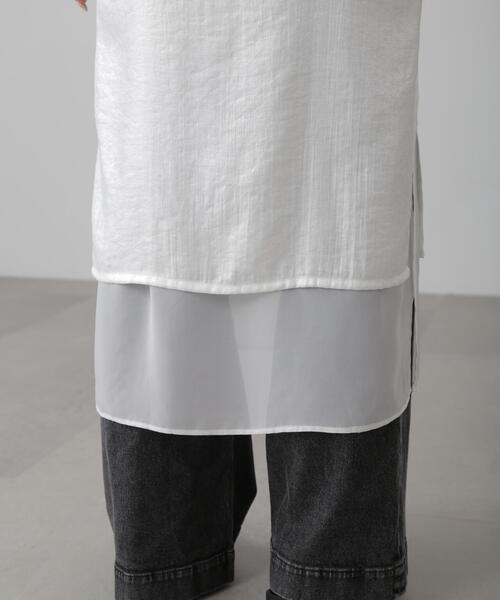 FREE'S MART（フリーズマート）の「レイヤードナローキャミワンピース（ワンピース・レディース・ブラック/ホワイト・FREE）」の12枚目の写真