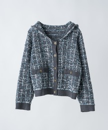 idem | mix tweed sailor jacket / セーラーカラーツイードカーディガン(カーディガン/ボレロ)