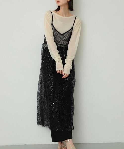 DISCOUNT UNIVERSE スパンコールワンピース DISCOUNT UNIVERSE スパンコールワンピース スパンコールワンピース