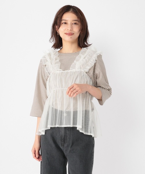 studio CLIP（スタディオクリップ）の「ダブルフロントフリルチュールジレ（ベスト・レディース・グレー/アイボリー/ブラック・FREE）」の22枚目の写真