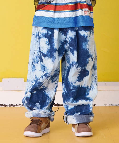 BIG FIELD(ビッグフィールド)の「デニムミリタリータックパンツ(デニムパンツ・キッズ・ブルー/ブラック・100/90/120/110/150/140/130)」の2枚目の写真