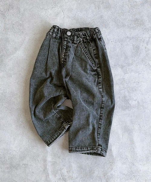 BIG FIELD(ビッグフィールド)の「デニムミリタリータックパンツ(デニムパンツ・キッズ・ブルー/ブラック・100/90/120/110/150/140/130)」の1枚目の写真