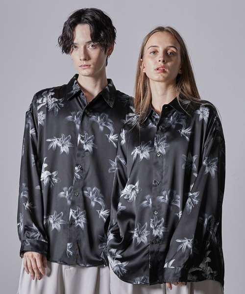 【CLEL】Loose Draped Floral Pattern Shirt/ルーズドレープ花柄シャツ（シャツ/ブラウス）｜CLEL（クレイル）