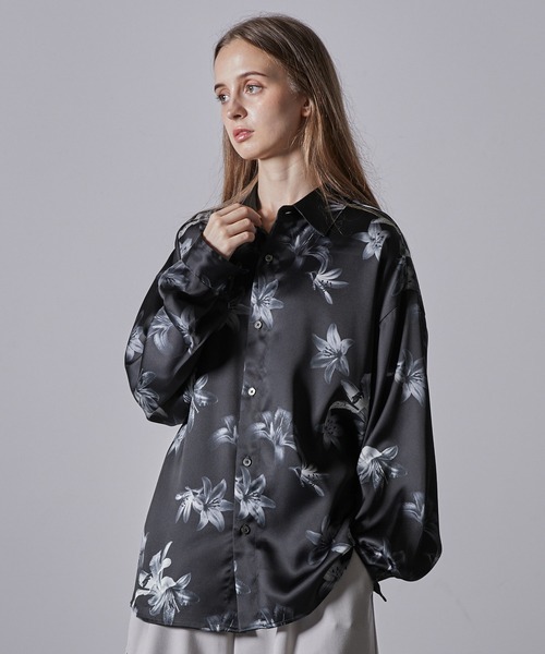 【CLEL】Loose Draped Floral Pattern Shirt/ルーズドレープ花柄シャツ（シャツ/ブラウス）｜CLEL（クレイル）