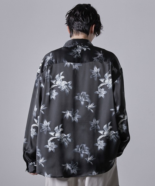 【CLEL】Loose Draped Floral Pattern Shirt/ルーズドレープ花柄シャツ（シャツ/ブラウス）｜CLEL（クレイル）