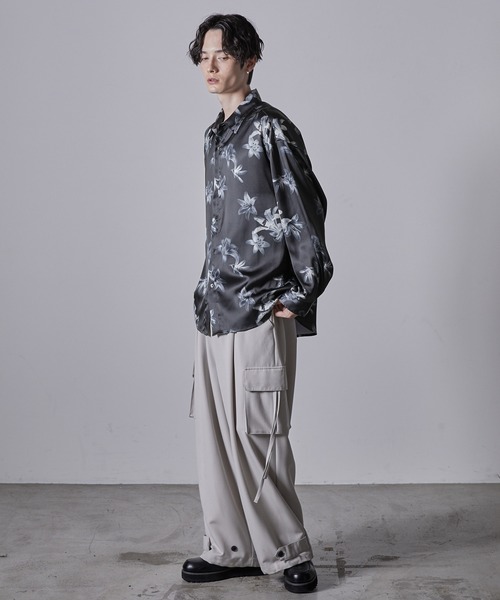 【CLEL】Loose Draped Floral Pattern Shirt/ルーズドレープ花柄シャツ（シャツ/ブラウス）｜CLEL（クレイル）