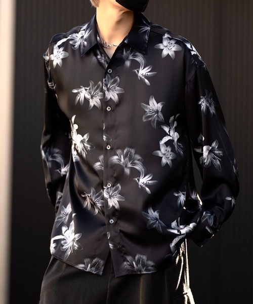 【CLEL】Loose Draped Floral Pattern Shirt/ルーズドレープ花柄シャツ（シャツ/ブラウス）｜CLEL（クレイル）