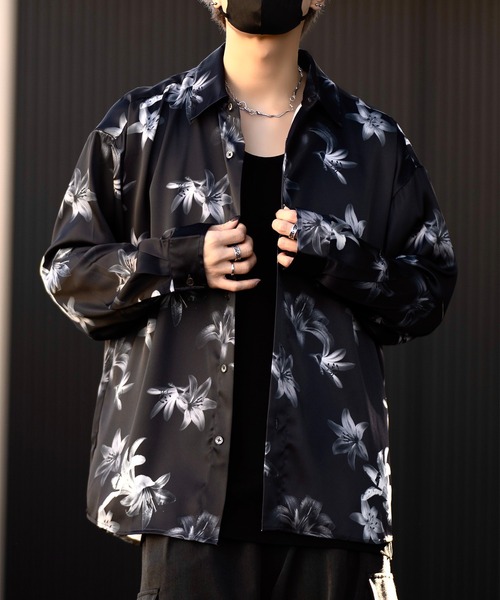 【CLEL】Loose Draped Floral Pattern Shirt/ルーズドレープ花柄シャツ（シャツ/ブラウス）｜CLEL（クレイル）