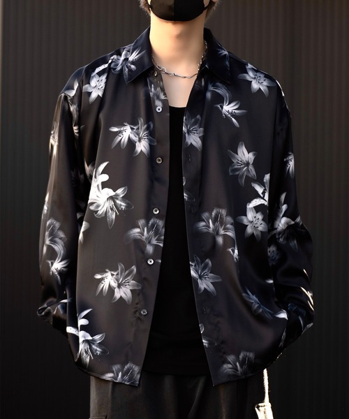 【CLEL】Loose Draped Floral Pattern Shirt/ルーズドレープ花柄シャツ（シャツ/ブラウス）｜CLEL（クレイル）