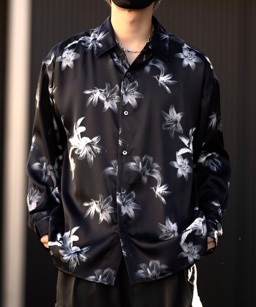 【CLEL】Loose Draped Floral Pattern Shirt/ルーズドレープ花柄シャツ（シャツ/ブラウス）｜CLEL（クレイル）