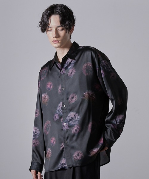 【CLEL】Loose Draped Floral Pattern Shirt/ルーズドレープ花柄シャツ（シャツ/ブラウス）｜CLEL（クレイル）