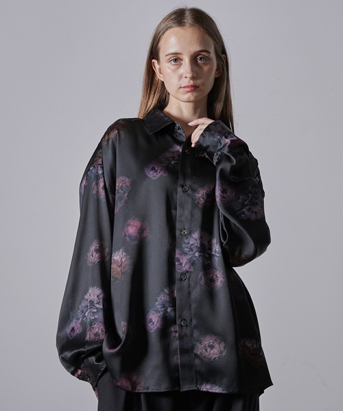 【CLEL】Loose Draped Floral Pattern Shirt/ルーズドレープ花柄シャツ（シャツ/ブラウス）｜CLEL（クレイル）