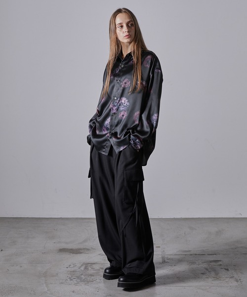【CLEL】Loose Draped Floral Pattern Shirt/ルーズドレープ花柄シャツ（シャツ/ブラウス）｜CLEL（クレイル）