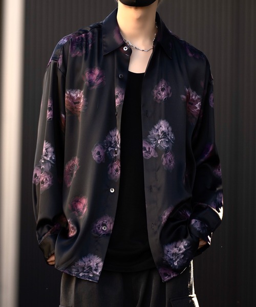 【CLEL】Loose Draped Floral Pattern Shirt/ルーズドレープ花柄シャツ（シャツ/ブラウス）｜CLEL（クレイル）