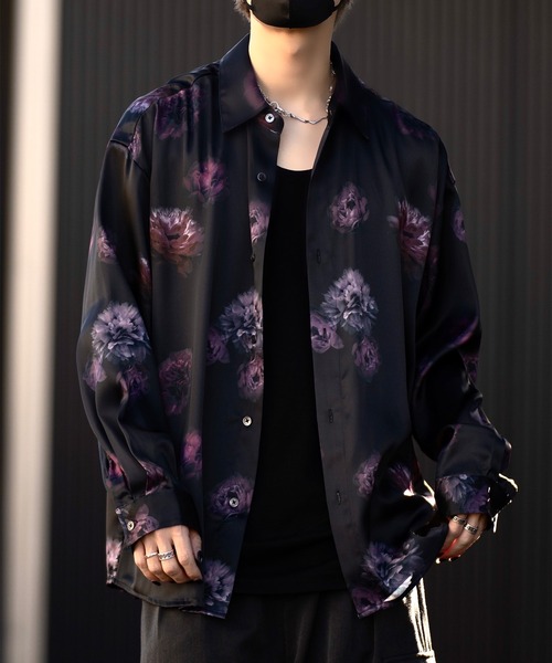 【CLEL】Loose Draped Floral Pattern Shirt/ルーズドレープ花柄シャツ（シャツ/ブラウス）｜CLEL（クレイル）
