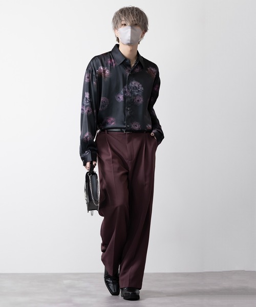 【CLEL】Loose Draped Floral Pattern Shirt/ルーズドレープ花柄シャツ（シャツ/ブラウス）｜CLEL（クレイル）