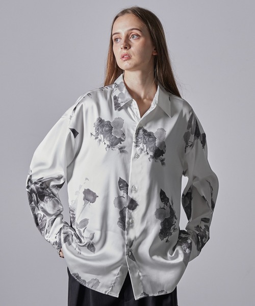 【CLEL】Loose Draped Floral Pattern Shirt/ルーズドレープ花柄シャツ（シャツ/ブラウス）｜CLEL（クレイル）