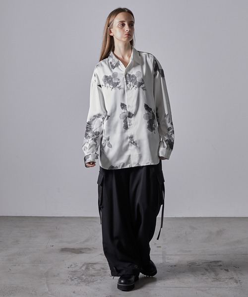 【CLEL】Loose Draped Floral Pattern Shirt/ルーズドレープ花柄シャツ（シャツ/ブラウス）｜CLEL（クレイル）