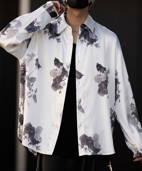 【CLEL】Loose Draped Floral Pattern Shirt/ルーズドレープ花柄シャツ（シャツ/ブラウス）｜CLEL（クレイル）