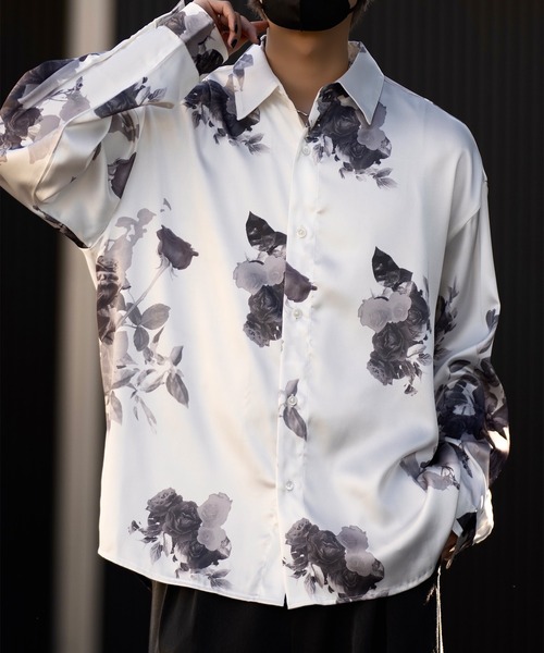 【CLEL】Loose Draped Floral Pattern Shirt/ルーズドレープ花柄シャツ（シャツ/ブラウス）｜CLEL（クレイル）