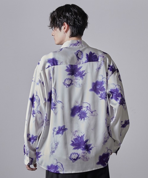 【CLEL】Loose Draped Floral Pattern Shirt/ルーズドレープ花柄シャツ（シャツ/ブラウス）｜CLEL（クレイル）